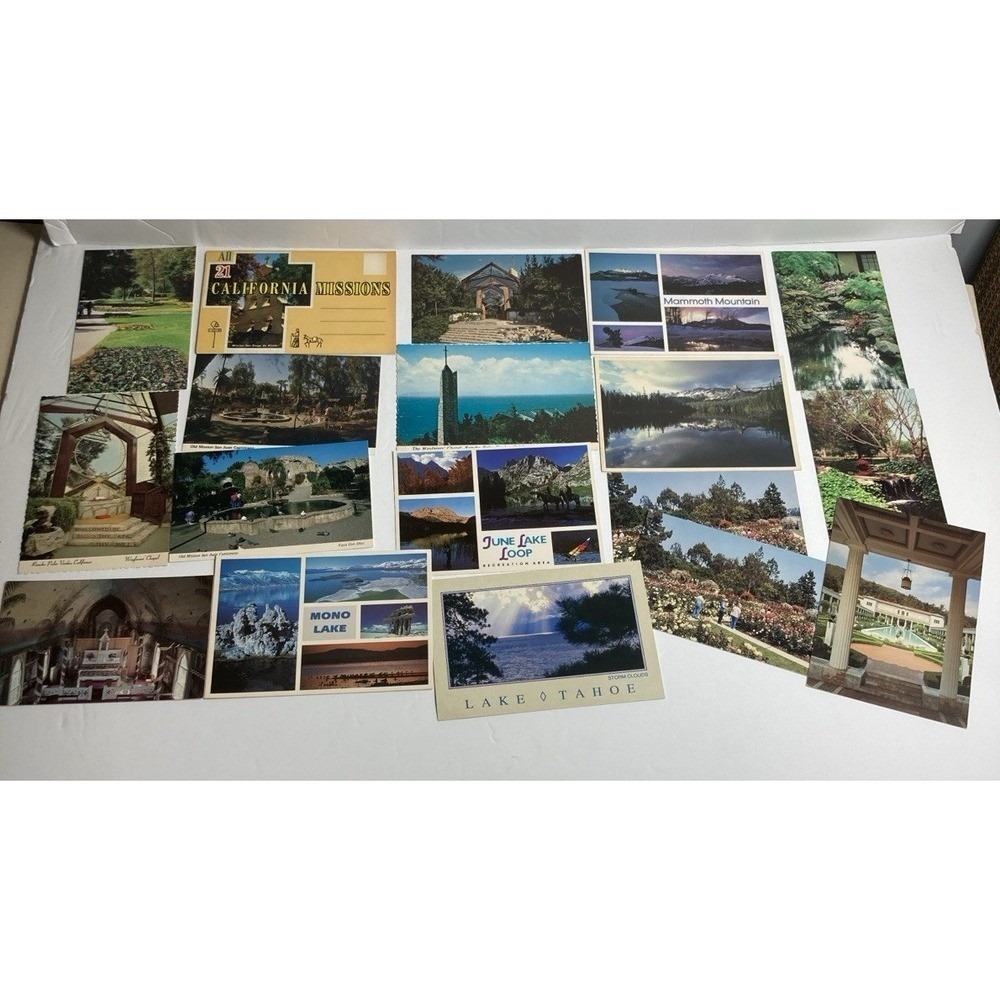 Vintage California Missions Postcard Lot of 16 Multicolor Nature